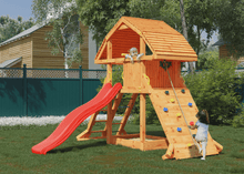 Load image into Gallery viewer, Giant teak color playground with extra large house