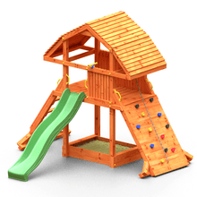 Load image into Gallery viewer, Giant teak color playground with extra large house