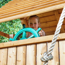 Carregar imatge al visor de la galeria, Casita de madera con juegos infantiles