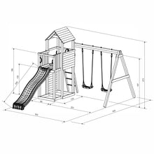 Carregar imatge al visor de la galeria, parque infantil para jardín medidas