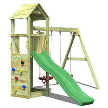 Load image into Gallery viewer, parque infantil con rocódromo y tobogán
