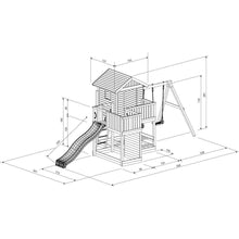 Carregar imatge al visor de la galeria, casita de madera con tobogán medidas