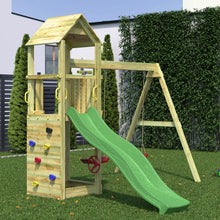 Load image into Gallery viewer, parque infantil con rocódromo y tobogán