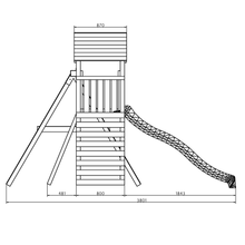 Load image into Gallery viewer, Gaia TL2S climbing frame with double swing and slide