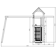 Load image into Gallery viewer, Gaia TL2S climbing frame with double swing and slide