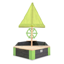 Cargar imagen en el visor de la galería, Arenero de madera en forma de Barco Aksent 190x90cm
