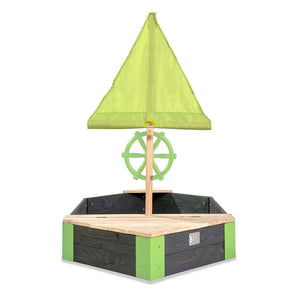 Arenero de madera en forma de Barco Aksent 190x90cm