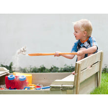 Cargar imagen en el visor de la galería, Arenero infantil con tapas y bancos - Robert Grande Natural 150 x 120
