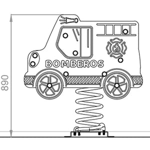 Balancín Muelle Camión de bomberos inclusivo