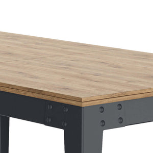 Convertible pool table - Steel Oak