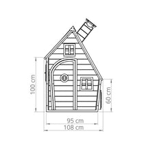 Cargar imagen en el visor de la galería, Casita infantil de madera Fantasia 100 color Natural
