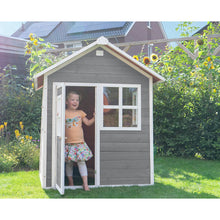 Load image into Gallery viewer, Gray Loft wooden Playhouse
