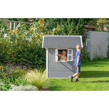 Load image into Gallery viewer, Gray Loft wooden Playhouse
