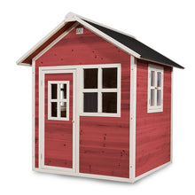 Cargar imagen en el visor de la galería, Casita infantil de madera Loft 100 color Rojo
