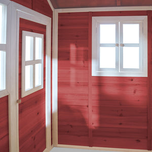 Casita infantil de madera Loft 100 color Rojo