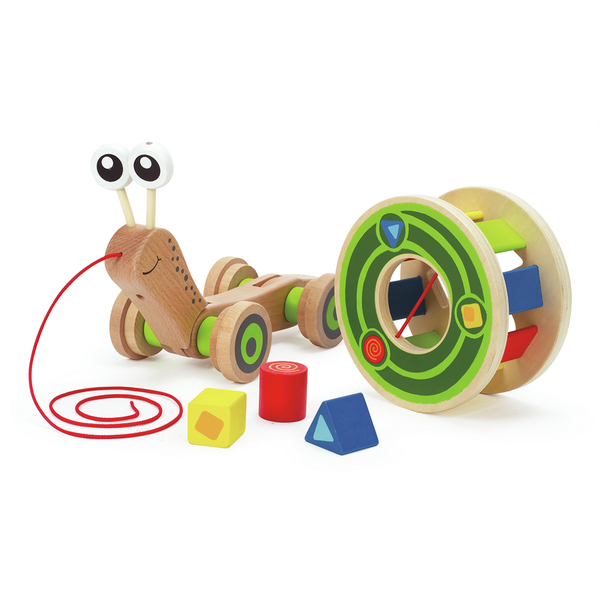 Draggable Snail with Shape Sorter