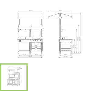 Yummy 300 Natural wooden outdoor kitchen