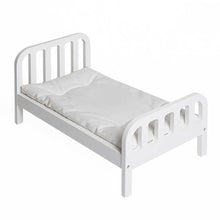 Load image into Gallery viewer, Wooden bed for dolls white color
