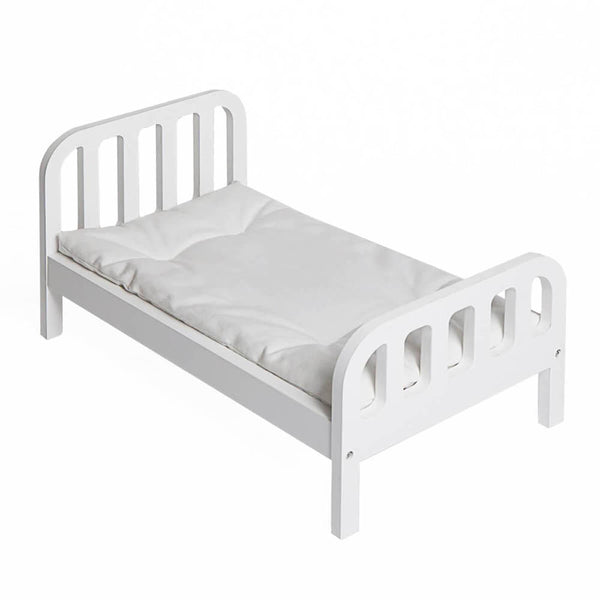 Llit de fusta per a Nines de Color Blanc