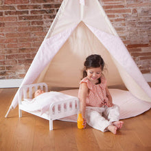 Load image into Gallery viewer, Wooden bed for dolls white color

