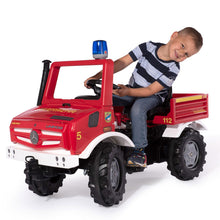 Load image into Gallery viewer, Mercedes fire truck with pedals and gears
