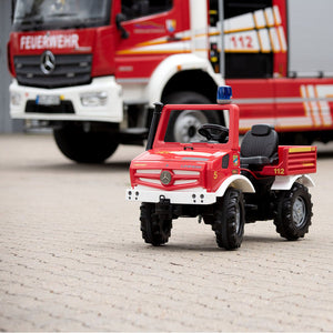 Camión de bomberos Mercedes con pedales y marchas