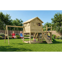 Carregar imatge al visor de la galeria, Parque Infantil Fungoo ALOHA con Casa de madera elevada
