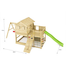 Carregar imatge al visor de la galeria, Parque Infantil Fungoo ALOHA con Casa de madera elevada
