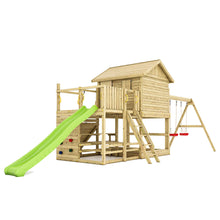 Carregar imatge al visor de la galeria, Parque Infantil Fungoo ALOHA con Casa de madera elevada
