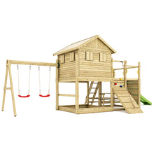 Carregar imatge al visor de la galeria, Parque Infantil Fungoo ALOHA con Casa de madera elevada
