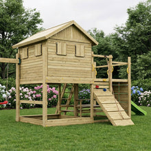 Carregar imatge al visor de la galeria, Parque Infantil Fungoo ALOHA con Casa de madera elevada
