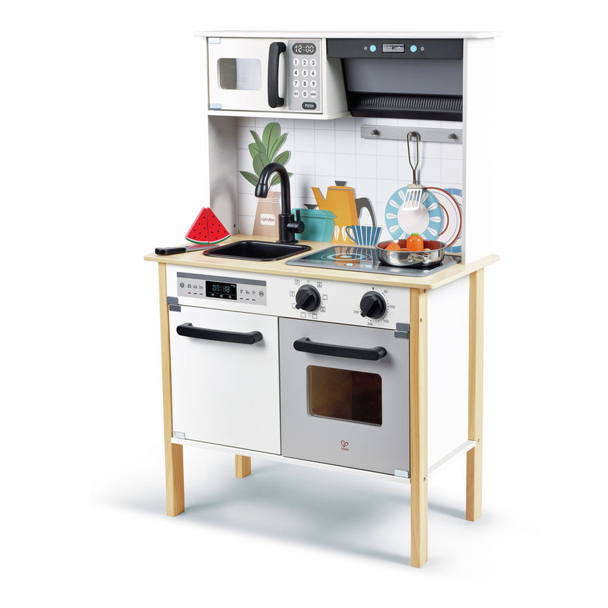 Modern smart wooden toy kitchen