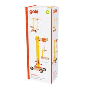 Grúa de juguete Giratoria de madera Goki