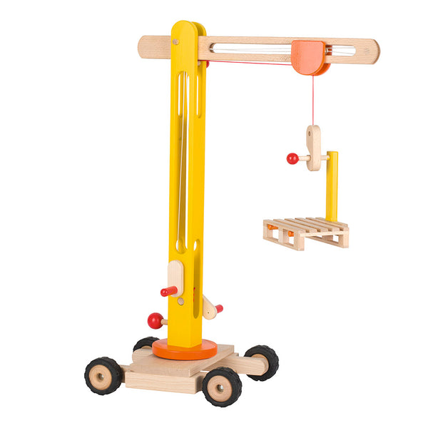 Grúa de juguete Giratoria de madera Goki