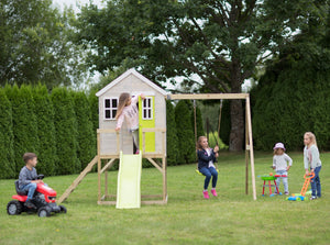Casa Infantil per a Jardí My Lodge amb Gronxador i Tobogan