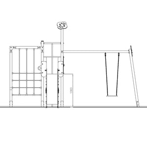 Maxi 4 playground with swing for public use