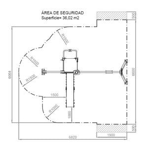 Maxi 4 playground with swing for public use