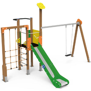 Maxi 4 playground with swing for public use