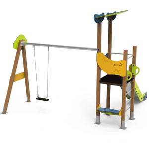 Lima 2 playground with slide and swing for public use