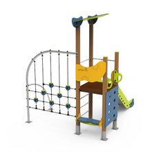 Load image into Gallery viewer, Lima 3 playground with slide and climbing net for public use
