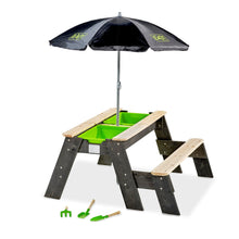 Cargar imagen en el visor de la galería, Mesa de arena y agua con Picnic, Parasol y Herramientas de Jardinería Aksent
