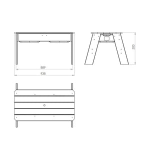 Sand and Water Table with Parasol and Gardening Tools Aksent