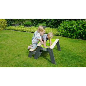 Sand and water table with Picnic and Aksent Bench