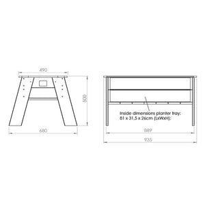 Aksent L growing table