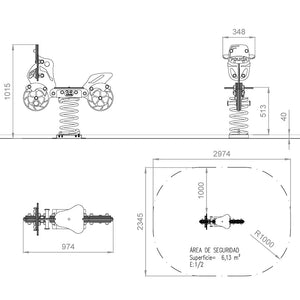 Police Motorcycle Spring Rocker