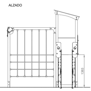 Playground with slide and rope net Farm 1 - Public use