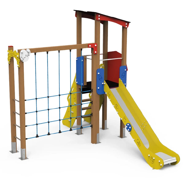 Playground with slide and rope net Farm 1 - Public use