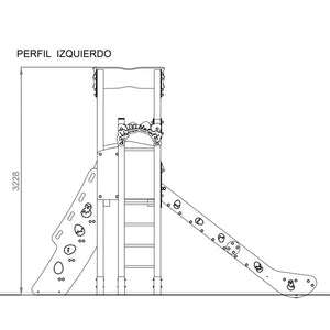 Playground with slide and rope net Farm 1 - Public use