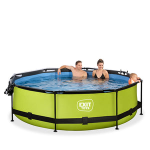 EXIT Lime Pool 305x76 with filter pump and dome - Green