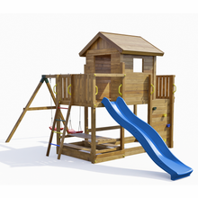 Load image into Gallery viewer, Mars playground with playhouse and climbing wall 
